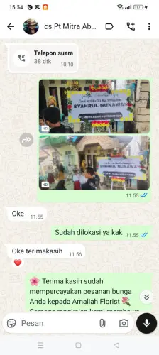Testimonial Papan Bunga ambon
